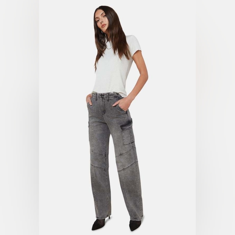 L'Agence Brooklyn High Rise Utility Wide Leg Jeans